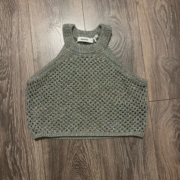 Sandro mesh crop top - Picture 2 of 4
